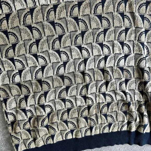 Tricots St Raphael Sweater Mens Medium Geometric Patterned Vintage Made in USA - Picture 3 of 9